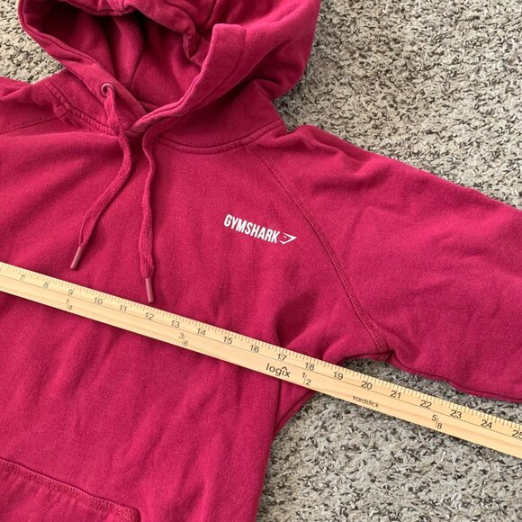Gymshark Womens Dark Pink Pullover Hoodie Size L Cotton Blend - Picture 5 of 7
